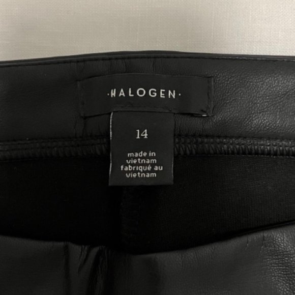 Like New Halogen Faux Leather High Waist Pants Sz 14 - Picture 3 of 5